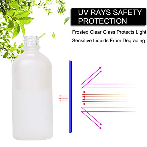 Small Glass Spray Bottle, 3.4oz, 2 Pack | Perfume Atomizer, Fine Mist - color: Rose Gold Frosted