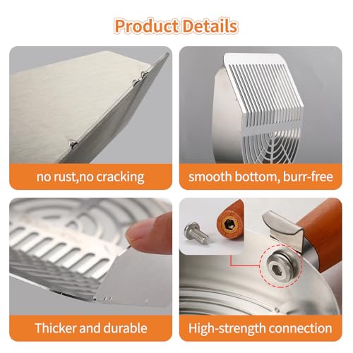Custom Extra Thick Stainless Steel Cat Litter Scoop – Heavy Duty Poop Scooper with Sturdy Anti-Break Handle, Filters Small Litter Clumps