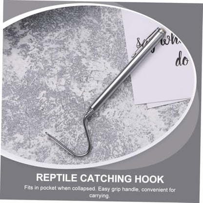 2pcs Telescoping Snake Catching Hooks Reptile Grabbers Extendable Reptile Hooks for Safe Handling and Relocation Snakes