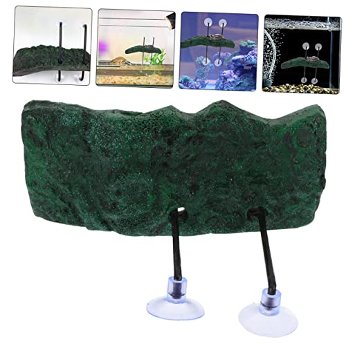 POPETPOP 1 Set Turtle Basking Platform Reptile Tank Accessory for Water Turtles Frogs and Lizards Suction Cup Design for Easy Installation Multi Functional Crawling and Sunbathing Area