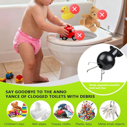 Toilet Snake Drainage Blockage Remover - Flexible Gripper to Retrieve Lost Items & Clean Minor Blockages - Quick Fix for Drain Problems，An Economical Solution for Every DIY Plumber