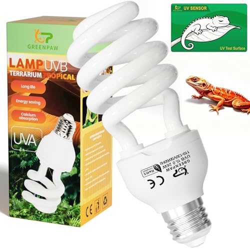 UVB Light for Reptiles 15.0: 26W UVA UVB Reptile Light Bulb for Intense Desert Species - Reptile UVB Light Terrarium Compact Fluorescent Lamp for Reptile and Amphibian with Free UV Sensor Card - size: 6.5INCH-15.0