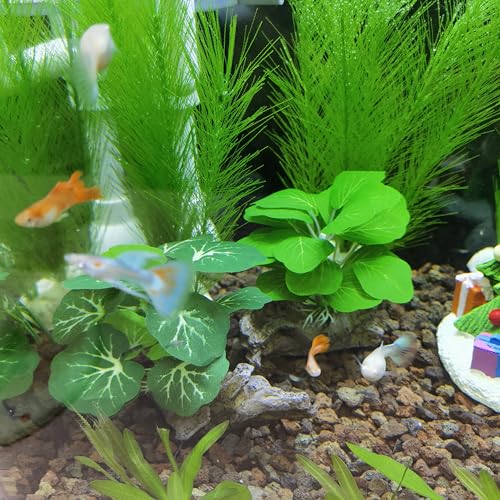 M2cbridge Plastic Fish Tank Plants Soft Silk Water Grass Reptile Waterweed for Terrarium Decor Plants and Aquarium Landscape(4pcs,8") - size: 4pcs,8"