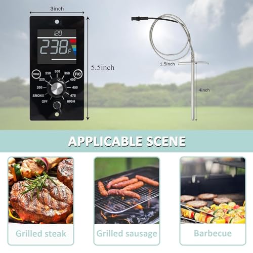 Upgrade Digital Control Board Kit Compatible with Pit Boss Pellet Grills | Mahogany 150PPS BBQ Replacement Panel, Temperature Controller, RTD Sensor Probe, Grill Repair Parts, Digital Display Upgrade - style: Compatible with Pit Boss Table Top Pellet