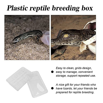 POPETPOP Hatching Box for Reptiles Lightweight Incubation Container for Snakes Lizards and Geckos Transparent Design for Visibility Safe Plastic Material for Growth