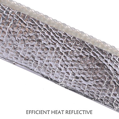 Heat Shield tape, Self-Adhesive Heat Reflective Tape Roll, Adhesive Backed Heat Barrier for Car, Truck, Motorcycle (1.5"X 15') - color: White Heat Shield Tape *1