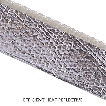 Heat Shield tape, Self-Adhesive Heat Reflective Tape Roll, Adhesive Backed Heat Barrier for Car, Truck, Motorcycle (1.5"X 15') - color: White Heat Shield Tape *1