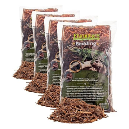 Fluker's Premium Tropical Cypress Bedding for Reptiles, 5 QT (Pack of 4) - size: 10 Pound (Pack of 4)
