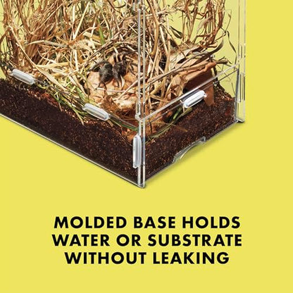Zilla Micro Habitat Terrarium, Arboreal, with Locking Latch, for Isopods, Spiders, Insects, Small - size: Small, style: Arboreal