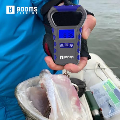 Booms Fishing Digital Fish Scale: 65lb Capacity, USB Charging, XW50 | LCD Display, Waterproof, 8 Memory Storage, Ergonomic Handle, Luggage Scale, Potrable Carry Fishing Accessory - size: Only scale