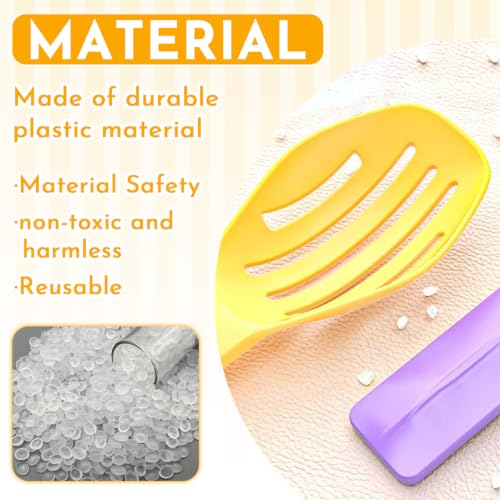 9Pcs Bathing Sand Scooper for Hamsters, Small Pet Grooming | Hamster Bedding Scooper,Pet Cleaning Tool,Small Pet Grooming - color: 3Purple+3Yellow+3Green, size: Small