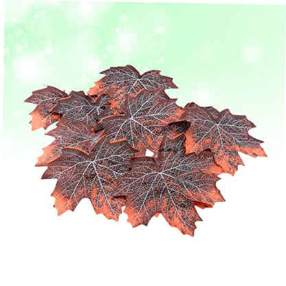 Wakauto 12pcs Maple Leaf Litter for Reptile Terrarium Reusable Pet Habitat Decor for Snakes Lizards Turtles Spiders Cage Accessories