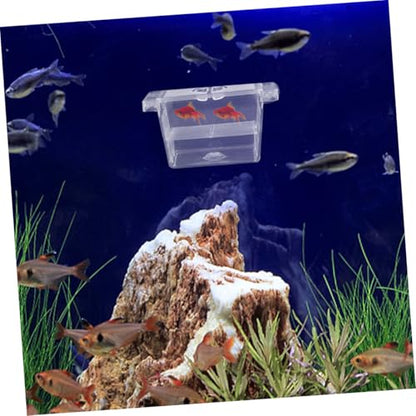 ORFOFE 4pcs Self-Floating Fish Fry Incubator Aquarium Breeding Box Betta Fish Separator Breeding Separator Reptile Box