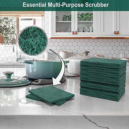 100-Pack Heavy Duty Green Scouring Pads 4x6 Inch | Reusable Non-Scratch Scrub Pads for Kitchen, Dishes, Pots, Pans, Grills & Household Cleaning | Multipurpose Scrubbers for Tough Stains - size: 3 X 4 100 Pack