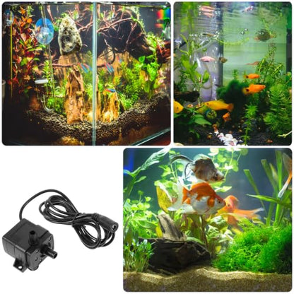 Mini Submersible Water Pump for Fountains and Fish Tanks with Quiet Operation, Abs Material, 90l/h to 240l/ Rate, Practical Small Pond Pump for Aquarium and Outdoor Use