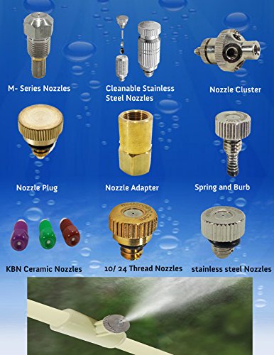 Misting Nozzle (Stainless Steel Mist Nozzles 0.006)-Pack of 6 - size: Stainless Steel Mist Nozzles 0.006