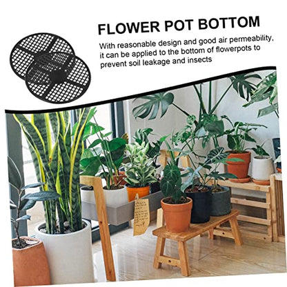 20 Pcs Bonsai Mesh Drainage Screens Flowerpot Bottom Mesh Pads with Drainage Holes for Improved Soil Aeration for Indoor and Outdoor Plant Pots