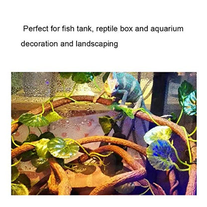 9.84ft Flexible Rattan Reptile Climbing Vine, Bendable Jungle Vine, Chameleon Climbing Branch, Reptile Habitat, Lizard Habitat Accessories, Terrarium Plant Decor (Small Size) - size: Small Size
