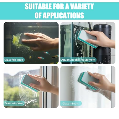 8 PCS Double-Sided Fish Tank Cleaning Brushes, Aquarium Sponge Brush, Cleaner Fish Tank Cleaning Tool for Aquarium and Home Kitchen