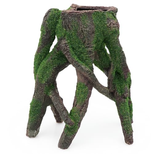AQUA KT Aquarium Tree Stump Branch Rock Fish Hiding Place for Betta Cichlid Goldfish Fish Tank Aquarium Landscape Decoration