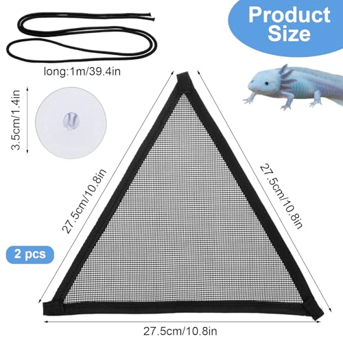 2Pcs Reptile Hammock, Bearded Dragon Hammock with Suction Cups Rope