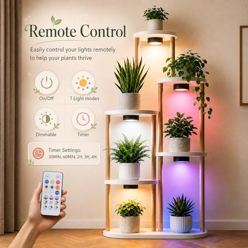 3-Pack Rechargeable Grow Lights for Indoor Plants, Cordless Plant Grow Lamp