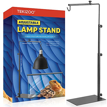 Reptile Lamp Stand Adjustable Lamp Fixture Hanger Metal lamp Holder for Reptile Terrarium Tank Amphibians Cage(Large)