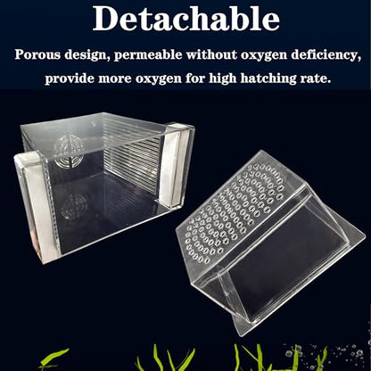 WEAVERBIRD Aquarium Fish Breeder Box, Acrylic Square Isolation Hatchery | Fish Isolation Breeding, Hatching Incubator, For Baby Fish Shrimp Clownfish Guppy - size: Square