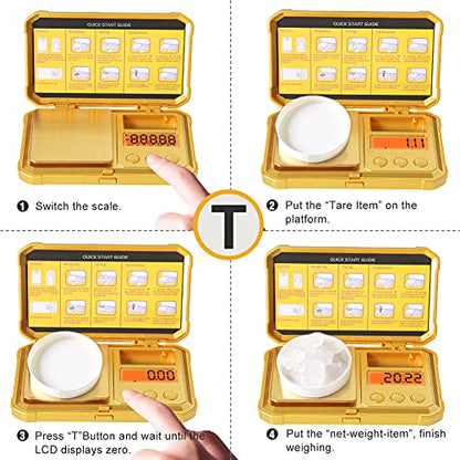 Fuzion Digital Gram Scale 200g/0.01g, Gold Scale for Jewelers | Embossed Steampunk, Dragon & Pirate Design, Pocket Herb Scale with 6 Modes, Tare(50g Calibration Weight & Battery Included) - color: Gold, size: 200/0.01g