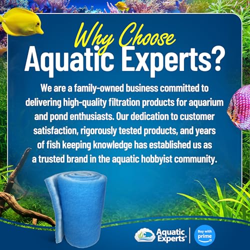 Aquatic Experts Classic Bonded Aquarium Filter Pad - Blue and White Aquarium Filter Media Roll Bulk Can Be Cut to Fit Most Filters, Made in USA (12" by 24 Feet by 3/4" Thick) - size: 12" x 24 Feet