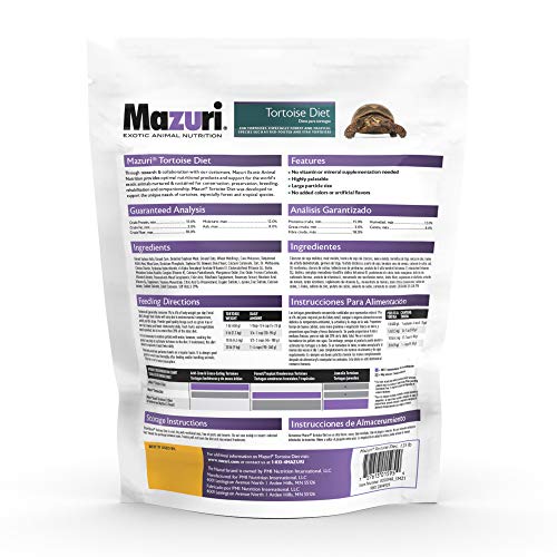 Mazuri | Tortoise Diet | 1.25 Pound (1.25 LB) Bag - size: 1.25 Pound (Pack of 1)
