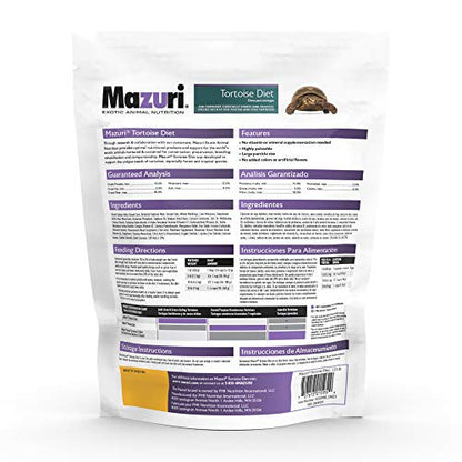 Mazuri | Tortoise Diet | 1.25 Pound (1.25 LB) Bag - size: 1.25 Pound (Pack of 1)