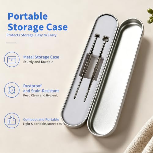 wananfu Round Tip Tweezers Kit(2 Tweezers, 304 Stainless Steel) for Filling Gelatin or Vegan Empty Capsules, and for Picking Pearls, Jewelry, Small Test Tubes