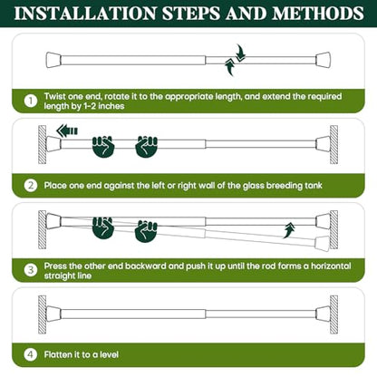 Snake Enrichment Climbing Stick, 19.69-35.43 Inch Adjustable Reptile Tank Climber with 10M Decor Rope, Large Anti-Slip Reptile Climbing Pole for Corn Snakes, Ball Pythons, Geckos, Lizards - size: Large(50-90CM)