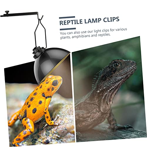 Kisangel 10pcs Reptile Light Cover Clamps for Turtle Tank Gecko Chameleon Cage Accessories Heat Light for Reptiles Lampshade Clips
