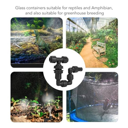 Reptile Mister Nozzles, Adjustable Aquarium Mist Sprinkler Mister Nozzle for Terrarium, Aquarium Rainforest