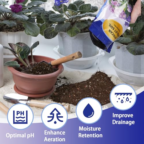 African Violet Potting Soil Mix 10qt, Pre-Mixed Acid Soil Ideal for African Violets to Ensure Optimal Nutrient Uptake and Vibrant Blooms - color: African Violet soil, size: 10QT