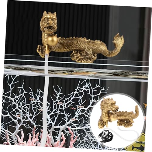Chinese Dragon Waterfall Fountain Spitter Decoration for Aquariums Elegant Design Energy Efficient for Zen Garden and Fish Tank Accents