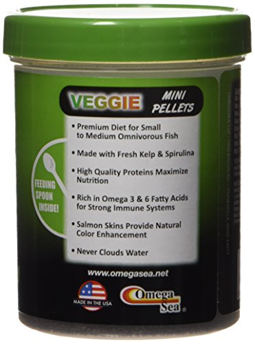 Omega One Veggie Mini Pellets Slow Sinking 3.5oz Container