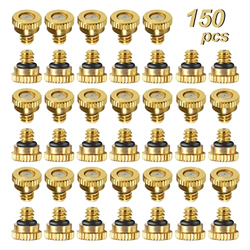 KUWAN 0.016" Orifice (0.4mm) Thread UNC 10/24 Brass Misting Nozzles 150PCS - color: 150PCS