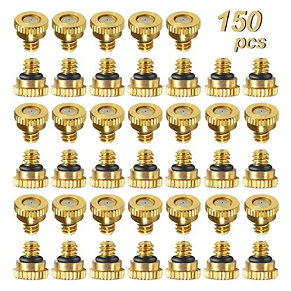 KUWAN 0.016" Orifice (0.4mm) Thread UNC 10/24 Brass Misting Nozzles 150PCS - color: 150PCS