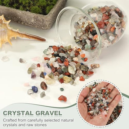 Crystal Chips Stone, 0.44 Lb Fluorite Gravel Rocks (Red Agate, 5-7 Mm) - color: Red, size: 5 - 7 mm