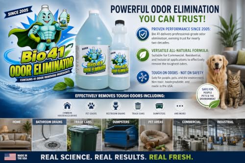 Odor Eliminator, Molecular Technology Since 2005 - Commercial, Industrial, Strong Pet & Urine Odor Remover, Trash Can Deodorizer (One) 32 oz bottle - size: 1 Count (Pack of 1)
