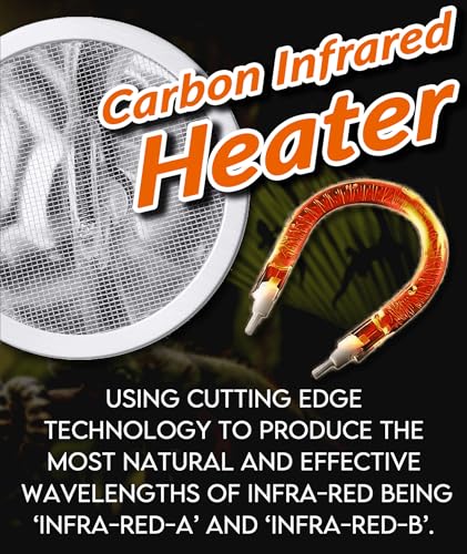 50W Deep Heat Infrared Projector Lamp for Reptiles, Emits both Infrared A & B Wavelengths, Reptiles Basking Light Heat Lamp Bulbs with Reflector for Bearded Dragons, Turtles, Snakes, Lizards, etc.