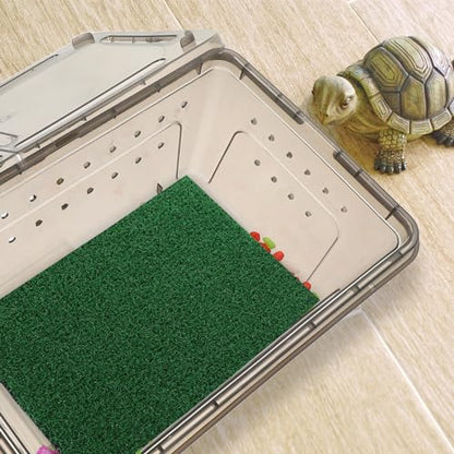 GANAZONO Fish Tank Simulation Turf Artificial Turf Mat for Turtle Basking Platform Reptile Tank Flowerpot Mat Aquarium Grass Decor Home Landscaping 9.84 X 7.87 X 0.31 in