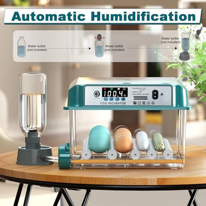 16 Eggs Incubators for Hatching Eggs, Egg Incubator with Automatic Egg Turning and Temperature Control, Chicken Egg Incubators with Egg Candler for Duck Goose Pigeon Quail - size: 16 Egg