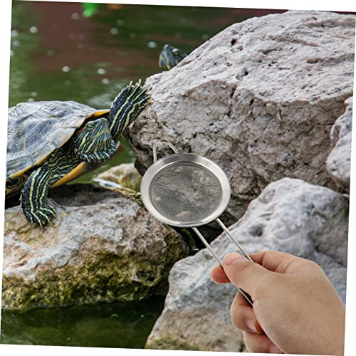 BESPORTBLE Reptile Sand Substrate Scoop 2Pcs Stainless Steel Silver Shovel | Ergonomic Handle Design, Sift out Droppings, for Snake Reptile Terrarium Substrate Cleaning Tool Kit Set