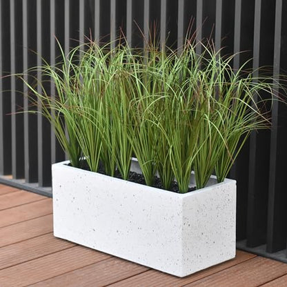 VANTREE 16PCS Fake Tall Grass Plant，UV Resistant Artificial Greenery Stems | Lifelike Artificial Onion Grass,Faux Shrubs Plants for Indoor Outdoor Patio Pots,Porch,Garden Beds,Window Boxes Vase Decor