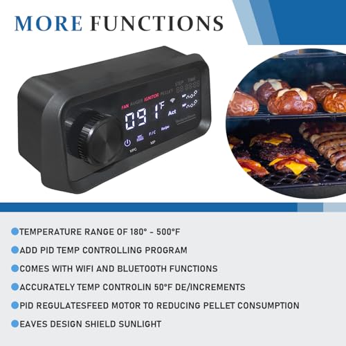 Replacement 80146 Digital PID Control Board Parts for PB850PS2, Compatible with Pit Boss Pro Series II 850 Wood Pellet Grill, Comes with WiFi and Bluetooth Function - size: 80146