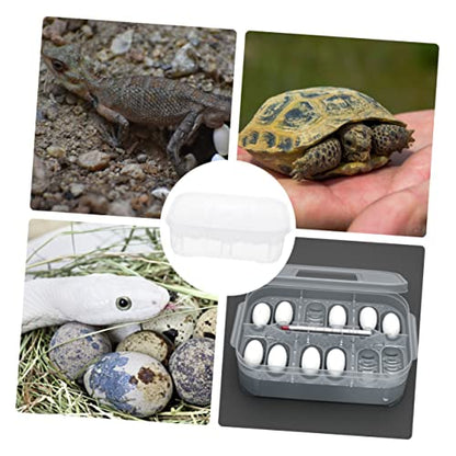 COLLBATH Reptile Breeding Box with Double Design for Hatching Geckos and Snakes Incubation Container for Lizard Eggs Material for Protection